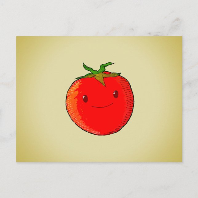Carte Postale Tomate de carton mignon (Devant)