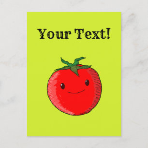 Carte Postale Tomate de carton mignon