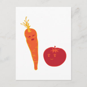 Carte Postale Tomate Et Carotte