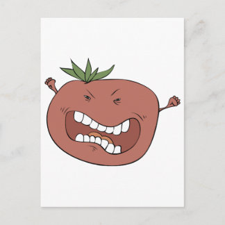 Carte Postale Tomate furieuse