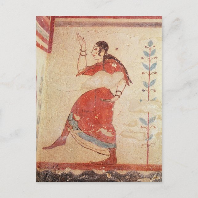 Carte Postale Tombe des acrobates, détail d'une danseuse (Devant)