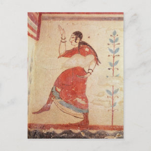 Carte Postale Tombe des acrobates, détail d'une danseuse