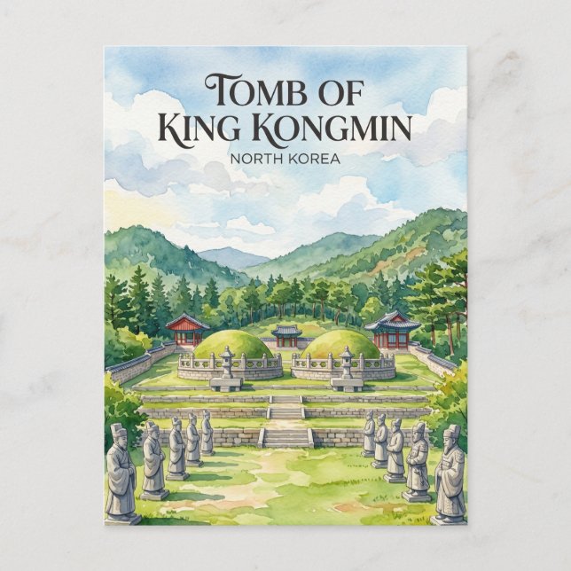 Carte Postale Tombe du roi Kongmin Corée du Nord (Devant)