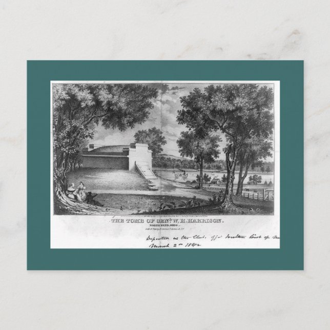 Carte Postale Tombe William Henry Harrison, North Bend, Ohio (Devant)