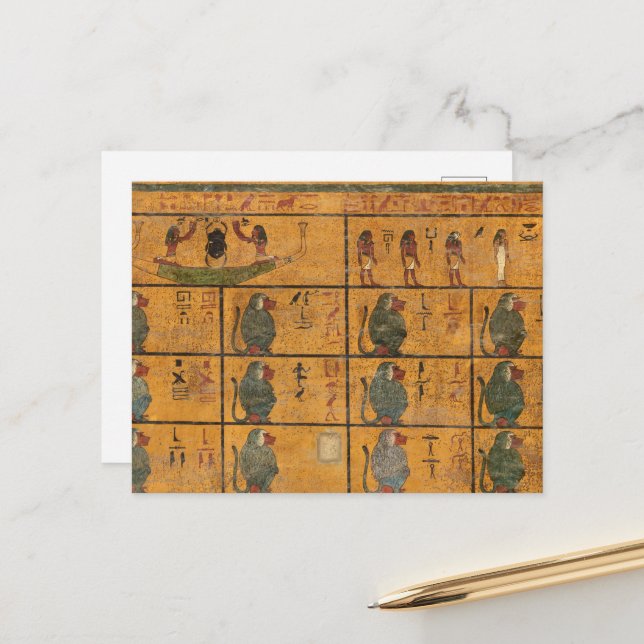 Carte Postale Tombeau de Toutankhamon, Mur de l'Ouest par histoi (Devant/Arrière en situation)