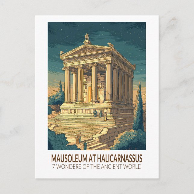 Carte Postale Tombeau d'Halicarnasse 7 Merveilles du Monde (Devant)