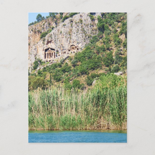 Carte Postale Tombes de rock Lycian, Dalyan, Turquie (Devant)