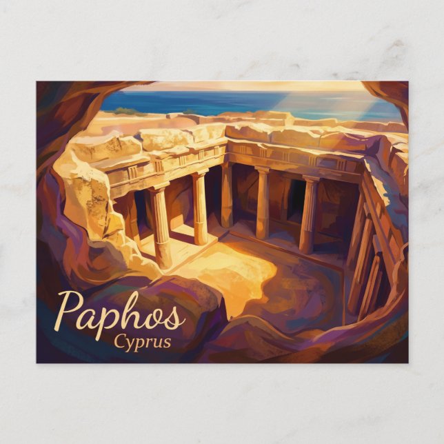Carte Postale Tombes des Rois Chypre (Devant)