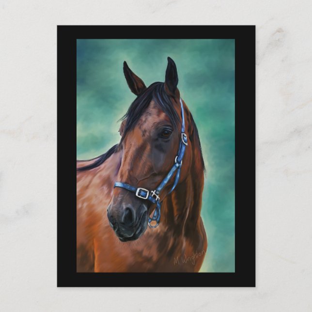 Carte Postale Tommy Standardbred Horse Art (Devant)