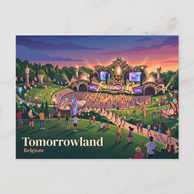 Carte Postale Tomorrowland Boom Belgique (Devant)
