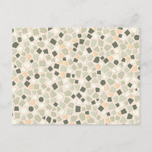 Carte Postale Tone Terrazzo Motif Mosaïque moderne