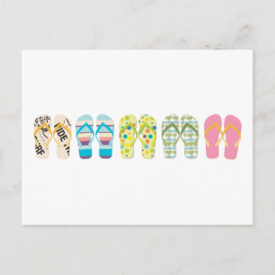 Carte Postale Tongs de plage