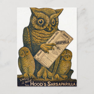 Carte Postale Tonique Restaurateur Sarsaparilla de Hood.