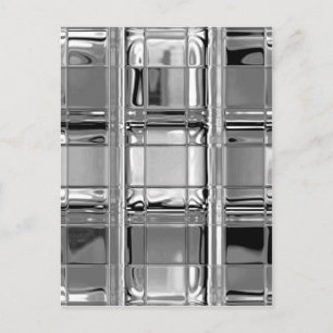 Carte Postale Tons de verre gris mosaïque