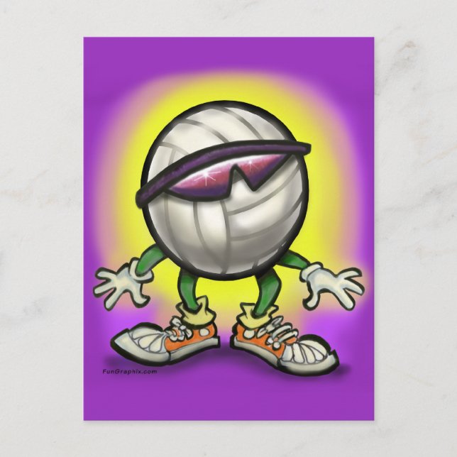 Carte Postale Tons de volleyball (Devant)