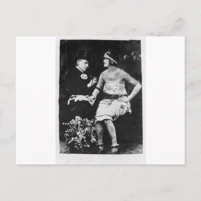 Carte Postale Top Chapeaux et tatouages (Devant)