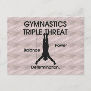 Carte Postale TOP Gymnastique triple menace (hommes)