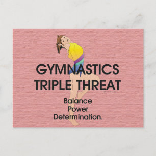 Carte Postale TOP Gymnastique triple menace (W)