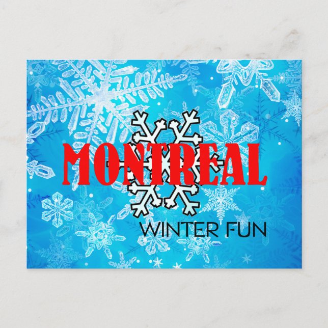 Carte Postale TOP Montréal Hiver Fun (Devant)