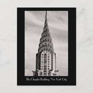 Carte Postale Top of the Chrysler Building NYC - B&W