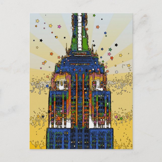 Carte Postale Top of the ESB Psychedelic NYC Style (Devant)