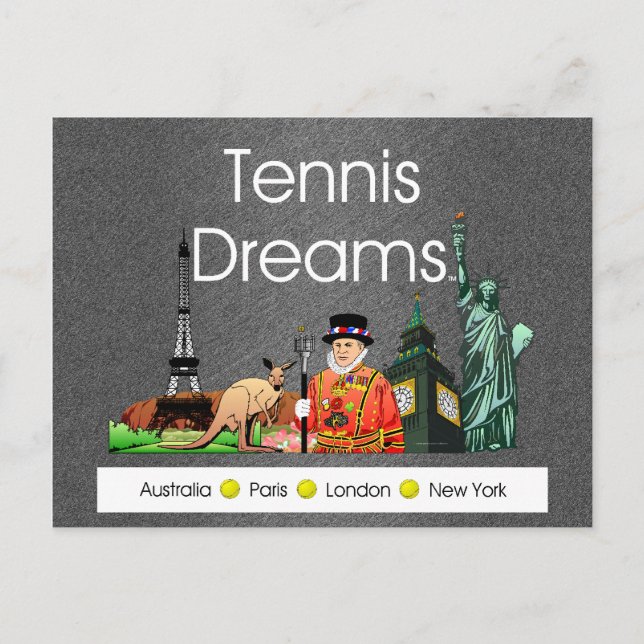 Carte Postale TOP Rêves de Tennis (Devant)