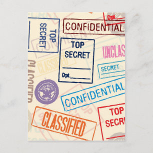 Carte Postale Top Secret - Garder dehors