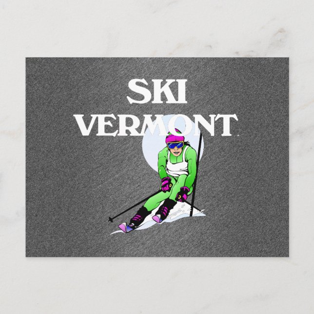 Carte Postale TOP Ski Vermont (Devant)