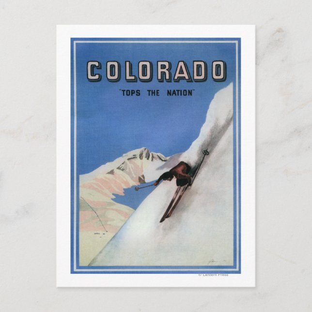 Carte Postale Top the Nation - Affiche promotionnelle sur le ski (Devant)