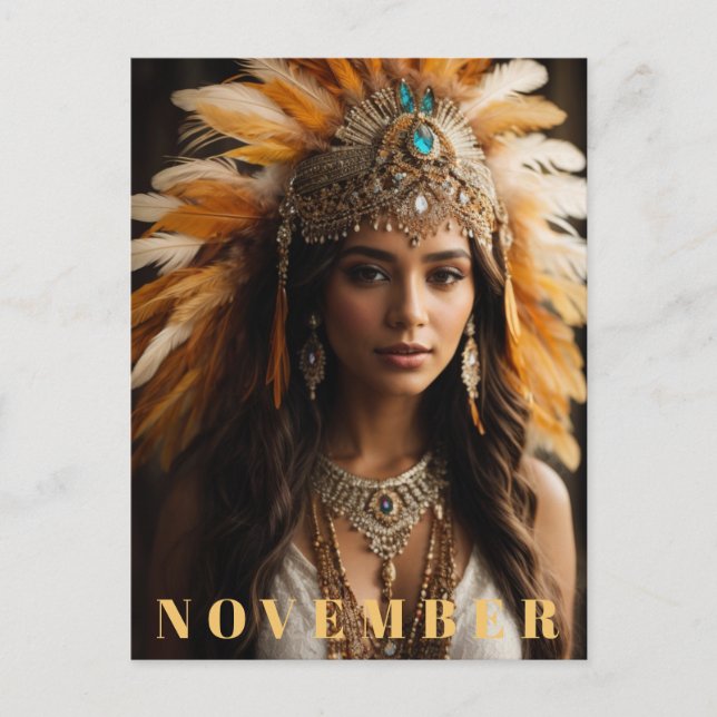 Carte Postale *~* Topaz d'or AP53 NOVEMBRE Citrine de pierre de  (Devant)