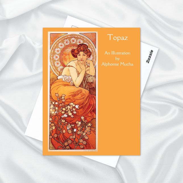 Carte Postale Topaz Pierres Précieuses Alphonse Mucha (Créateur téléchargé)