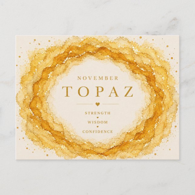 Carte Postale Topaze pierre de naissance de novembre (Devant)