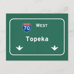 Carte Postale Topeka Kansas ks Interstate Highway Freeway :