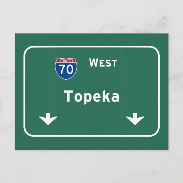 Carte Postale Topeka Kansas ks Interstate Highway Freeway : (Devant)