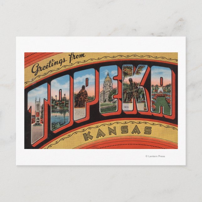 Carte Postale Topeka, KansasScènes de grandes lettresTopeka, KA (Devant)