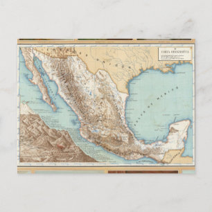 Carte Postale Topographie du Mexique