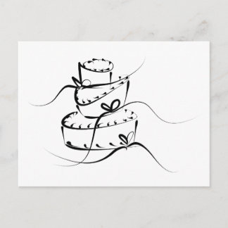 Carte Postale Topsy Turvy Mariage Cake