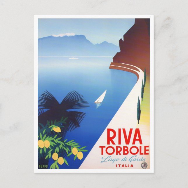 Carte Postale Torbole Garda Lake Italie voyage millésime (Devant)