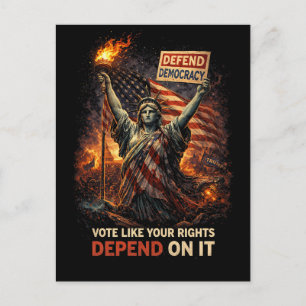 Carte Postale Torche de la démocratie