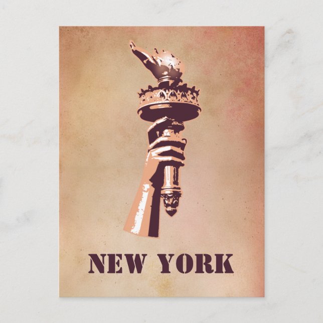 Carte Postale Torche de la Liberté, New York (Devant)