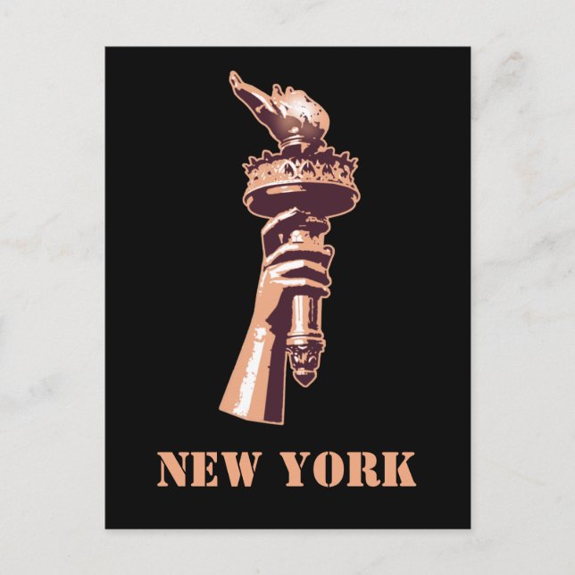Carte Postale Torche de la Liberté, New York (Devant)