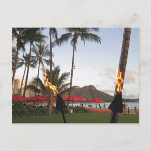Carte Postale Torches Waikiki Tiki