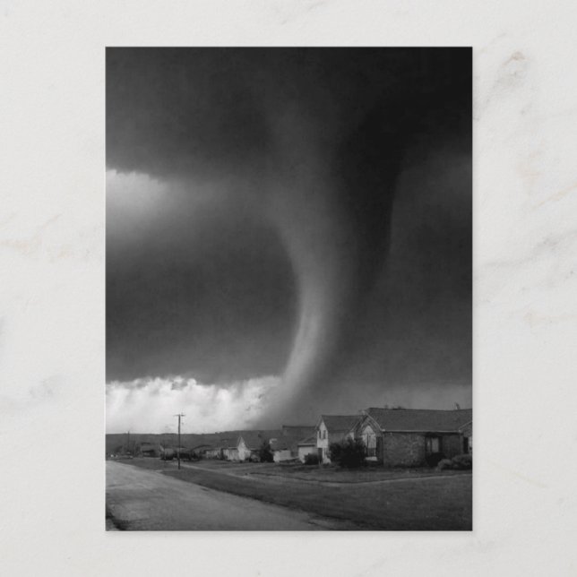 Carte postale Tornade N&B (Devant)