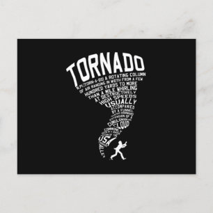 Carte Postale Tornado Tempête Chaser ouragan Vent Météo Cadeau
