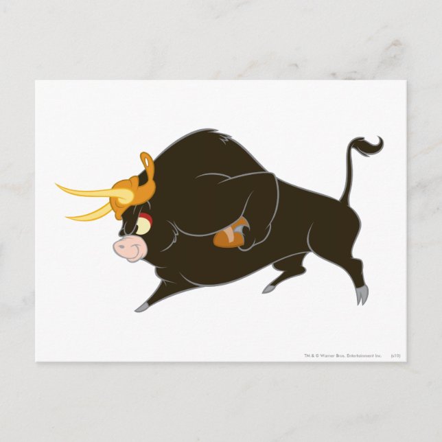 Carte Postale Toro the Bull pleine charge (Devant)