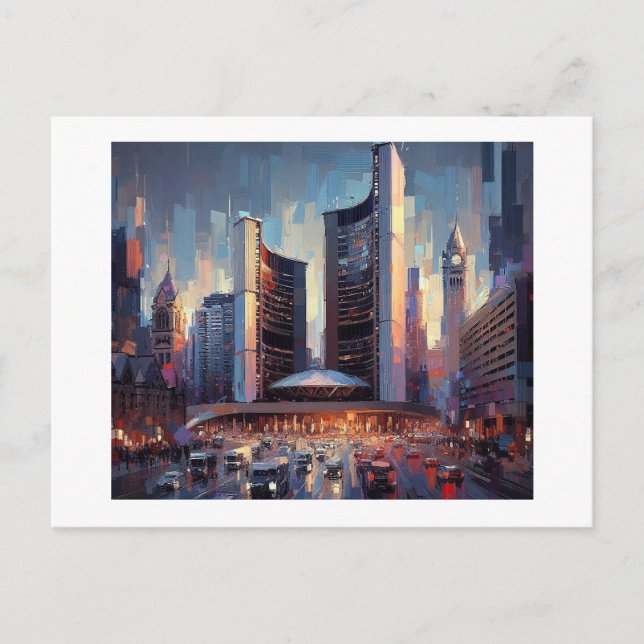 Carte Postale Toronto avec l'hôtel de ville, (Devant)