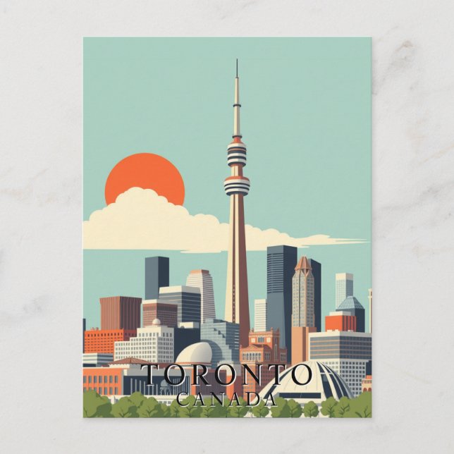 Carte Postale Toronto, Canada : Art Vintage voyage (Devant)