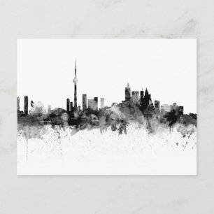 Carte Postale Toronto Canada Skyline Black White