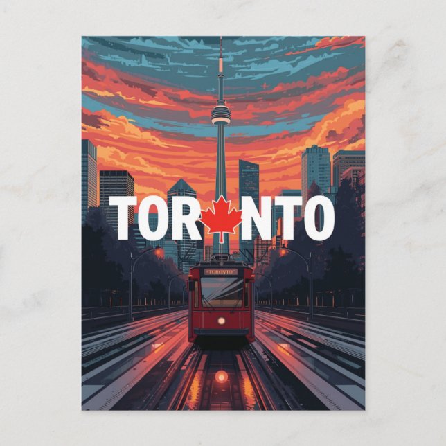 Carte Postale Toronto Canada Tour CN Tower Tramway (Devant)