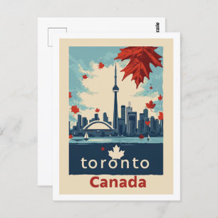 Carte Postale Toronto Canada Vintage célèbre Travel Place